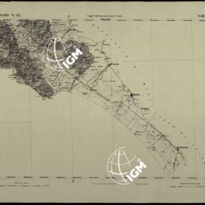 CARTA TOPOGRAFICA DEGLI STATI IN TERRAFERMA DI S.M. IL RE DI SARDEGNA ALLA SCALA DI 1.A 50.000. OPERA DEL CORPO REALE DELLO STATO MAGGIORE - FOGLIO N.°85.  SARZANA