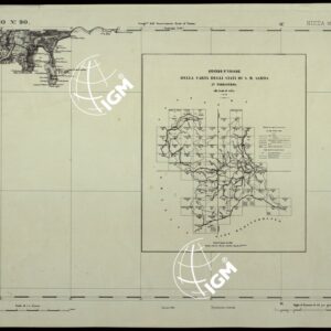 CARTA TOPOGRAFICA DEGLI STATI IN TERRAFERMA DI S.M. IL RE DI SARDEGNA ALLA SCALA DI 1.A 50.000. OPERA DEL CORPO REALE DELLO STATO MAGGIORE - FOGLIO N.°90. NIZZA