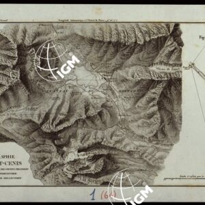 TOPOGRAPHIE DU MONT-CENIS COMPRENANT LA RESEAU DES PETITS TRIANGLES QUI LIENT L'OBSERVATOIRE AVEC LE SIGNAL DE BELLECOMBE - FOGLIO 1 (64)