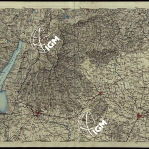 CARTA COROGRAFICA DEI VERSANTI SETTENTRIONALI E MERIDIONALI DELLE ALPI RETICHE CARNICHE E GIULIE IN 25 FOGLI - FOGLIO B.4 VERONA