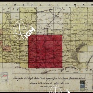CARTA TOPOGRAFICA DEL REGNO LOMBARDO-VENETO - FOGLIO QUADRO D'UNIONE