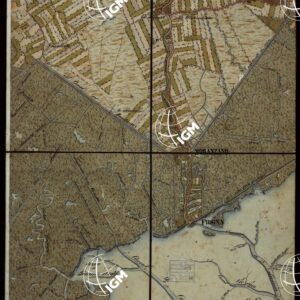 PLAN DER SEE-STADT ADT UND FESTUNG VENEDIG SAMMT HREN LAGUNEN UND DEM DIESE UMGEBEN DEN FESTEN LANDE VON DER MUNDUNG DER ETSCHRIS ZU JENER DER PIAVE. + CENNI SULLA COSTRUZIONE DELLA CARTA ANNO 1849 - FOGLIO 4