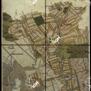 PLAN DER SEE-STADT ADT UND FESTUNG VENEDIG SAMMT HREN LAGUNEN UND DEM DIESE UMGEBEN DEN FESTEN LANDE VON DER MUNDUNG DER ETSCHRIS ZU JENER DER PIAVE. + CENNI SULLA COSTRUZIONE DELLA CARTA ANNO 1849 - FOGLIO 7