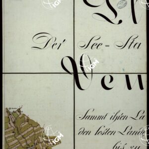 PLAN DER SEE-STADT ADT UND FESTUNG VENEDIG SAMMT HREN LAGUNEN UND DEM DIESE UMGEBEN DEN FESTEN LANDE VON DER MUNDUNG DER ETSCHRIS ZU JENER DER PIAVE. + CENNI SULLA COSTRUZIONE DELLA CARTA ANNO 1849 - FOGLIO 9 - TITOLO