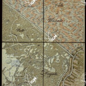 PLAN DER SEE-STADT ADT UND FESTUNG VENEDIG SAMMT HREN LAGUNEN UND DEM DIESE UMGEBEN DEN FESTEN LANDE VON DER MUNDUNG DER ETSCHRIS ZU JENER DER PIAVE. + CENNI SULLA COSTRUZIONE DELLA CARTA ANNO 1849 - FOGLIO 18