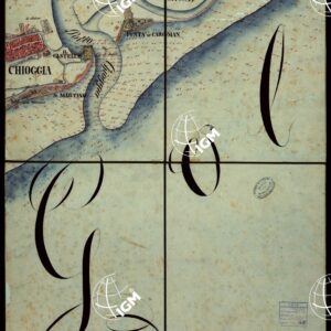 PLAN DER SEE-STADT ADT UND FESTUNG VENEDIG SAMMT HREN LAGUNEN UND DEM DIESE UMGEBEN DEN FESTEN LANDE VON DER MUNDUNG DER ETSCHRIS ZU JENER DER PIAVE. + CENNI SULLA COSTRUZIONE DELLA CARTA ANNO 1849 - FOGLIO 22