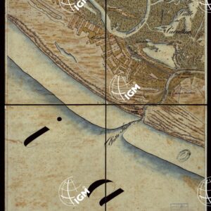 PLAN DER SEE-STADT ADT UND FESTUNG VENEDIG SAMMT HREN LAGUNEN UND DEM DIESE UMGEBEN DEN FESTEN LANDE VON DER MUNDUNG DER ETSCHRIS ZU JENER DER PIAVE. + CENNI SULLA COSTRUZIONE DELLA CARTA ANNO 1849 - FOGLIO 27