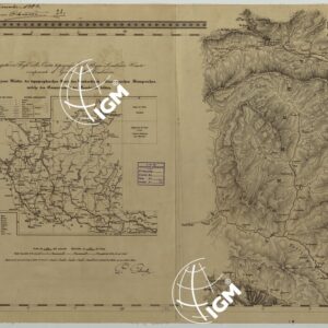 CARTA TOPOGRAFICA DEL REGNO LOMBARDO-VENETO COSTRUTTA SOPRA MISURE ASTRONOMICO-TRIGONOMETRICHE ED INCISA A MILANO NELL'ISTITUTO GEOGRAFICO MILITARE DELL'I.R. STATO MAGGIORE GENARALE AUSTRIACO PUBBLICATA NELL'ANNO - A.2