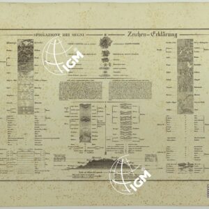 CARTA TOPOGRAFICA DEL REGNO LOMBARDO-VENETO COSTRUTTA SOPRA MISURE ASTRONOMICO-TRIGONOMETRICHE ED INCISA A MILANO NELL'ISTITUTO GEOGRAFICO MILITARE DELL'I.R. STATO MAGGIORE GENARALE AUSTRIACO PUBBLICATA NELL'ANNO - E.2 SEGNI CONVENZIONALI
