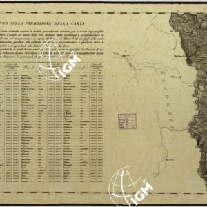 CARTA TOPOGRAFICA DEI DUCATI DI PARMA,PIACENZA E GUASTALLA LEVATA DIETRO MISURE TRIGONOMETRICHE NEGLI ANNI 1821-1822 SOTTO IL GOVERNO DI SUA MAESTA' L'ARCIDUCHESSA MARIA LUIGIA DISEGNATA ED INCISA IN MILANO NELL'ISTITUTO GEOGRAFICO MILITARE - F°IV