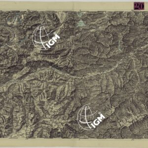 CARTA DEI VERSANTI DELLE ALPI RETICHE CARNICHE E GIULIE ALLA SCALA DI 1 AL 172.800 - FOGLIO B.2. INNSBRUCK