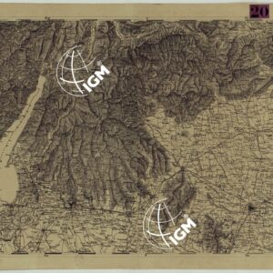 CARTA DEI VERSANTI DELLE ALPI RETICHE CARNICHE E GIULIE ALLA SCALA DI 1 AL 172.800 - FOGLIO B.4. VERONA