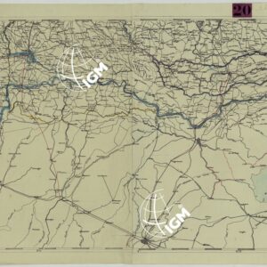 CARTA DEI VERSANTI DELLE ALPI RETICHE CARNICHE E GIULIE ALLA SCALA DI 1 AL 172.800 - FOGLIO B.5. MANTOVA