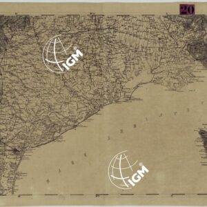 CARTA DEI VERSANTI DELLE ALPI RETICHE CARNICHE E GIULIE ALLA SCALA DI 1 AL 172.800 - FOGLIO C.4. VENEZIA