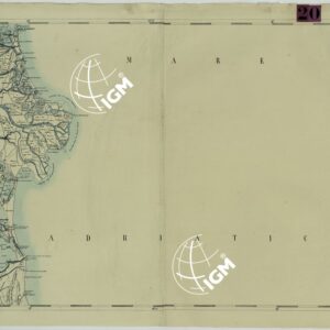 CARTA DEI VERSANTI DELLE ALPI RETICHE CARNICHE E GIULIE ALLA SCALA DI 1 AL 172.800 - FOGLIO C.1. FOCI DEL PO