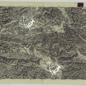 CARTA DEI VERSANTI DELLE ALPI RETICHE CARNICHE E GIULIE ALLA SCALA DI 1 AL 172.800 - FOGLIO D.3. LUBIANA