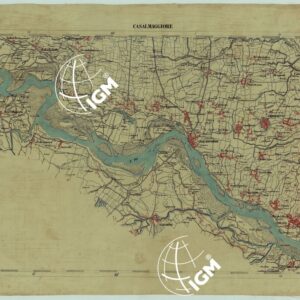 CARTA DELLA PARTE CENTRALE DELL'ALTA ITALIA AUTOGRAFATA NELL'UFFICIO TOPOGRAFICO DEL CORPO REALE DELLO STATO MAGGIORE TORINO 1859 - FOG.A.VI. CASALMAGGIORE