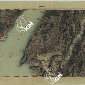 CARTA DELLA PARTE CENTRALE DELL'ALTA ITALIA AUTOGRAFATA NELL'UFFICIO TOPOGRAFICO DEL CORPO REALE DELLO STATO MAGGIORE TORINO 1859 - FOG.B.II. RIVOLI