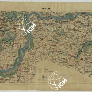 CARTA DELLA PARTE CENTRALE DELL'ALTA ITALIA AUTOGRAFATA NELL'UFFICIO TOPOGRAFICO DEL CORPO REALE DELLO STATO MAGGIORE TORINO 1859 - FOG.B.VI. GUASTALLA