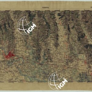 CARTA DELLA PARTE CENTRALE DELL'ALTA ITALIA AUTOGRAFATA NELL'UFFICIO TOPOGRAFICO DEL CORPO REALE DELLO STATO MAGGIORE TORINO 1859 - FOG.C.III. VERONA