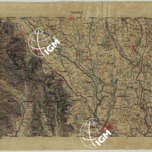 CARTA DELLA PARTE CENTRALE DELL'ALTA ITALIA AUTOGRAFATA NELL'UFFICIO TOPOGRAFICO DEL CORPO REALE DELLO STATO MAGGIORE TORINO 1859 - FOG.D.II VICENZA