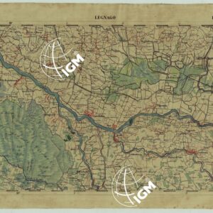 CARTA DELLA PARTE CENTRALE DELL'ALTA ITALIA AUTOGRAFATA NELL'UFFICIO TOPOGRAFICO DEL CORPO REALE DELLO STATO MAGGIORE TORINO 1859 - FOG.D.V. LEGNAGO