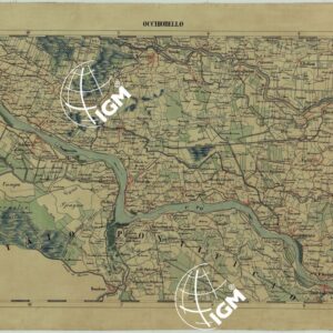 CARTA DELLA PARTE CENTRALE DELL'ALTA ITALIA AUTOGRAFATA NELL'UFFICIO TOPOGRAFICO DEL CORPO REALE DELLO STATO MAGGIORE TORINO 1859 - FOG.D.VI OCCHIOBELLO