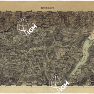 CARTA DELLA PARTE CENTRALE DELL'ALTA ITALIA AUTOGRAFATA NELL'UFFICIO TOPOGRAFICO DEL CORPO REALE DELLO STATO MAGGIORE TORINO 1859 - FOG.A.I.  ROCCA D'ANFO