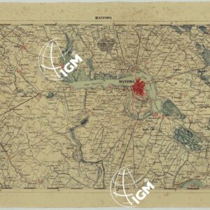 CARTA DELLA PARTE CENTRALE DELL'ALTA ITALIA AUTOGRAFATA NELL'UFFICIO TOPOGRAFICO DEL CORPO REALE DELLO STATO MAGGIORE TORINO 1859 - FOG.B.V. MANTOVA