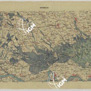 CARTA DELLA PARTE CENTRALE DELL'ALTA ITALIA AUTOGRAFATA NELL'UFFICIO TOPOGRAFICO DEL CORPO REALE DELLO STATO MAGGIORE TORINO 1859 - FOG.C.V. OSTIGLIA