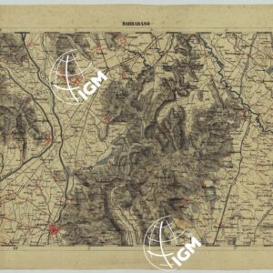 CARTA DELLA PARTE CENTRALE DELL'ALTA ITALIA AUTOGRAFATA NELL'UFFICIO TOPOGRAFICO DEL CORPO REALE DELLO STATO MAGGIORE TORINO 1859 - FOG.D.III BARBARANO