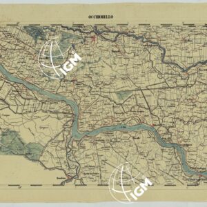 CARTA DELLA PARTE CENTRALE DELL'ALTA ITALIA AUTOGRAFATA NELL'UFFICIO TOPOGRAFICO DEL CORPO REALE DELLO STATO MAGGIORE TORINO 1859 - FOG.D.VI OCCHIOBELLO