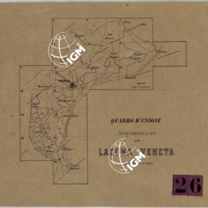 CARTA TOPOGRAFICA DELLA LAGUNA DI VENEZIA SCALA DI 1 A 20.000 - Quadro d'Unione