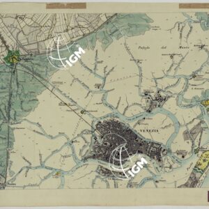 CARTA TOPOGRAFICA DELLA LAGUNA DI VENEZIA SCALA DI 1 A 20.000 - FOG. 9 VENEZIA