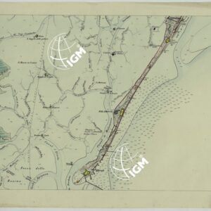 CARTA TOPOGRAFICA DELLA LAGUNA DI VENEZIA SCALA DI 1 A 20.000 - FOG. 13 MALAMOCCO