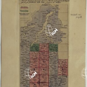 CARTA TOPOGRAFICA DEI CONTORNI DI MILANO RILEVATA D'IN SUL TERRENO E DISEGNATA NELLA PROPORZIONALE SCALA DI 1 A 25.000 DAL PRIMO TENENTE INGEGNERE GEOGRAFO PENSIONATO GIOVANNI BRENNA A. VALLARDI, EDIT. - PROSPETTO D'INSIEME.