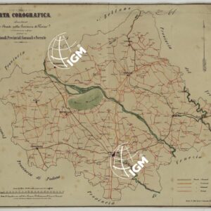 CARTA COROGRAFICA DIMOSTRANTE TUTTE LE STRADE NELLA PROVINCIA DI TREVISO IN MANUTENZIONE A GHIAIA DISTANTE IN NAZIONALI, PROVINCIALI, COMUNALI E FERRATE.