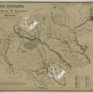 CARTA IDROGRAFICA DELLA PROVINCIA DI TREVISO CON INDICAZIONI DEGLI OPIFICI DISTINTI SECONDO LA LORO NATURA.