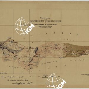 PLAN DU BORNAGE DE LA FRONTIERE ENTRE L'ITALIE ET LA SUISSE DU PIZZO COLOMBO AU SASSO LUGHINA. ANNEXE AU PROCES-VRBALDU BORNAGE EXECUTE' LE 29 SEPTEMBRE  2° COPIA