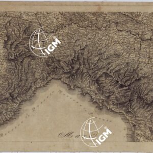 CARTA AMMINISTRATIVA DEL REGNO D'ITALIA CO' SUOI STABILIMENTI POLITICI, MILITARI, CIVILI, E RELIGIOSI E CON UNA PARTE DEGLI STATI LIMITROFI. COSTRUTTA NEL DEPOSITO DELLA GUERRA  PER ORDINE DEL MINISTRO DELLA GUERRA E MARINA NELL'ANNO MDCCCXI -TAVOLA II