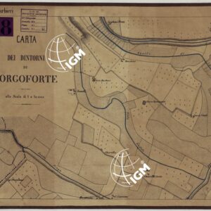 CARTA DEI DINTORNI DI BORGOFORTE ALLA SCALA DI 1 AL 10.000 - Foglio 1 - Corte Barbieri