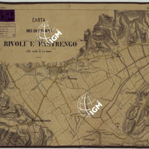 CARTA DEI DINTORNI DI RIVOLI E PASTRENGO ALLA SCALA DI 1 AL 10.000 - FOGLIO 1 PAESINA