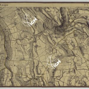 CARTA DEI DINTORNI DI RIVOLI E PASTRENGO ALLA SCALA DI 1 AL 10.000 - FOGLIO 7 CAVAJON