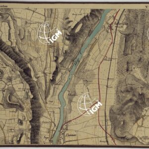 CARTA DEI DINTORNI DI RIVOLI E PASTRENGO ALLA SCALA DI 1 AL 10.000 - FOGLIO 8 PONTON