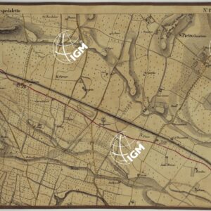 CARTA DEI DINTORNI DI RIVOLI E PASTRENGO ALLA SCALA DI 1 AL 10.000 - FOGLIO 12 OSPEDALETTO