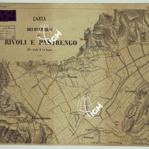 CARTA DEI DINTORNI DI RIVOLI E PASTRENGO ALLA SCALA DI 1 AL 10.000 - FOGLIO 1 PAESINA