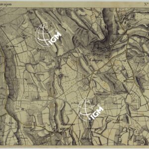 CARTA DEI DINTORNI DI RIVOLI E PASTRENGO ALLA SCALA DI 1 AL 10.000 - FOGLIO 7 CAVAJON