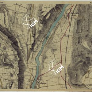 CARTA DEI DINTORNI DI RIVOLI E PASTRENGO ALLA SCALA DI 1 AL 10.000 - FOGLIO 8 PONTON