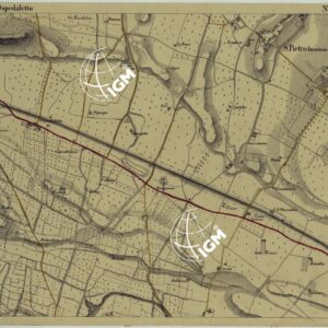 CARTA DEI DINTORNI DI RIVOLI E PASTRENGO ALLA SCALA DI 1 AL 10.000 - FOGLIO 12 OSPEDALETTO