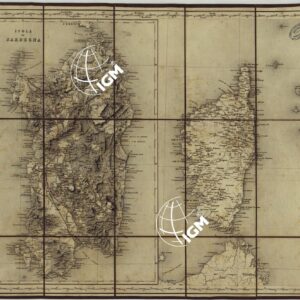 CARTA COROGRAFICA DELL'ITALIA SUPERIORE E MEDIA AL 600.000 - Foglio 5 - Sardegna - Corsica